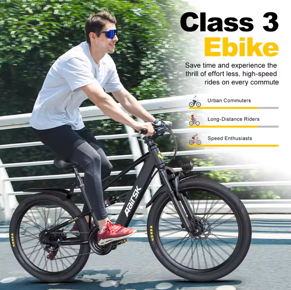 Electric Wave Aairsk GT900 Electric Bike, 26 Inch, 13 AMP High Range, Max Peak 540W
