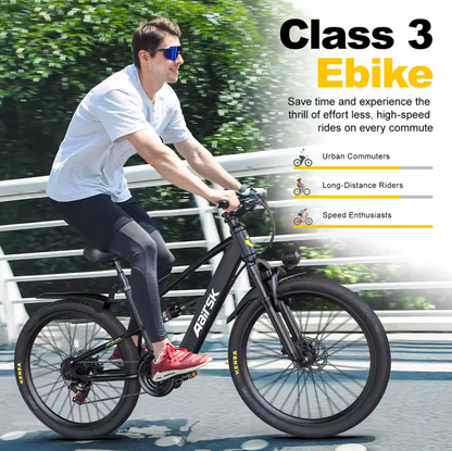 Electric Wave Aairsk GT900 Electric Bike, 26 Inch, 13 AMP High Range, Max Peak 540W